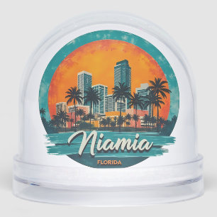 Miami City Florida skyline Snowglobe