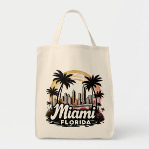 Miami City Florida skyline Tote Bag