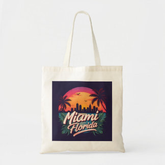 Miami City Florida skyline Tote Bag