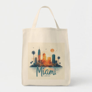 Miami City Florida skyline Tote Bag