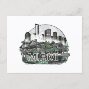 Miami City Florida USA Postcard