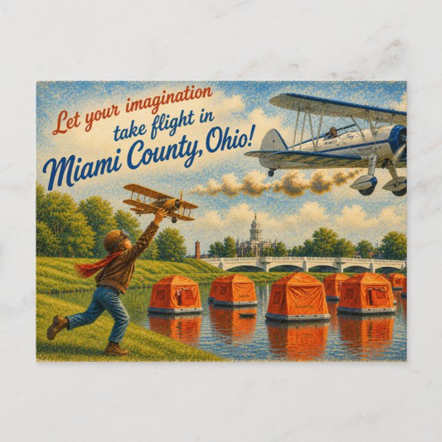 Miami County Ohio Postcard (Front)