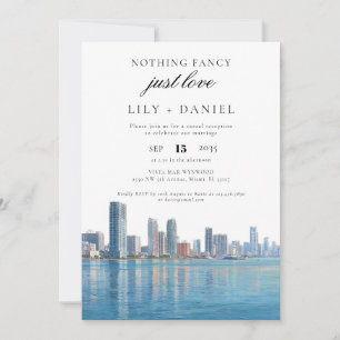 Miami Elopement Wedding Reception Invitation
