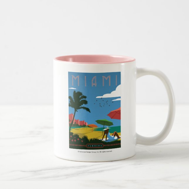 Miami, FL Two-Tone Coffee Mug (Right)
