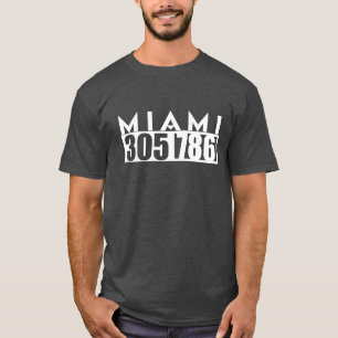 MIAMI Florida 305 & 786 AREA Code CITY T-Shirt