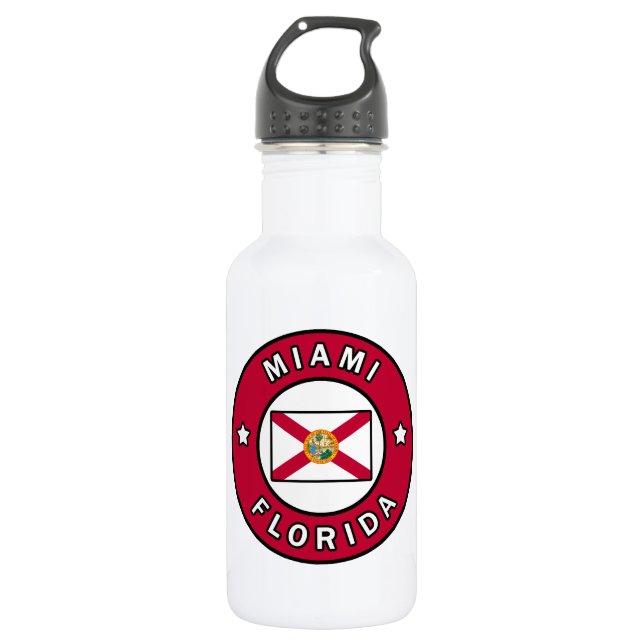 Miami Florida 532 Ml Water Bottle (Front)