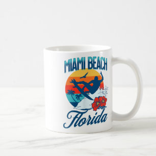 Miami Florida Beach Surf Summer Vacation Vintage F Coffee Mug
