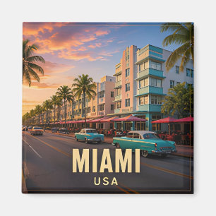 Miami Florida Beaches Art Deco Coastal Travel 🌴 Magnet