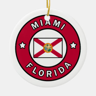 Miami Florida Ceramic Ornament