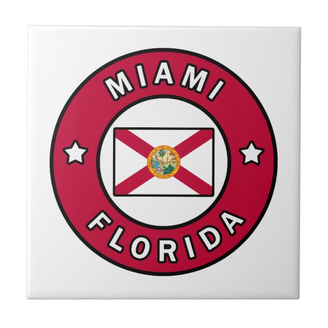 Miami Florida Ceramic Tile (Front)