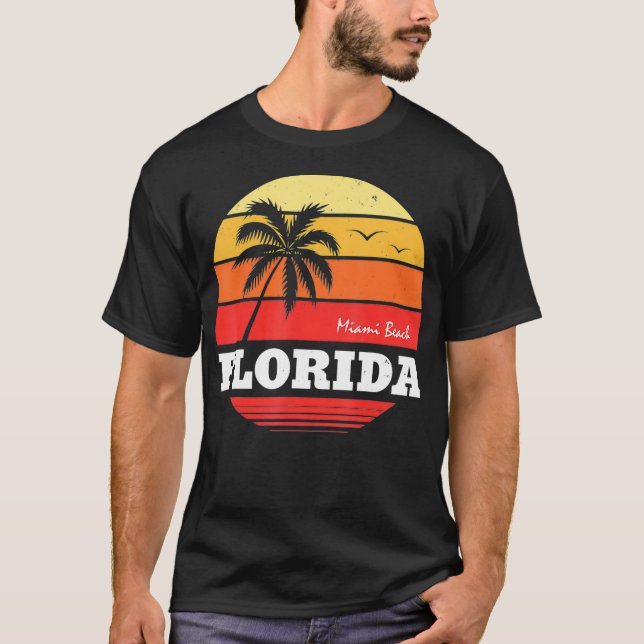 Miami Florida City Seal State Home Pride Dade Coun T-Shirt (Front)