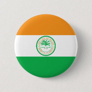 Miami Florida City, United States flag 6 Cm Round Badge