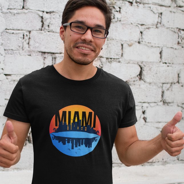 Miami Florida Cityscape Skyline Photo T-Shirt (Miami Florida Cityscape Skyline Photo T-Shirt)