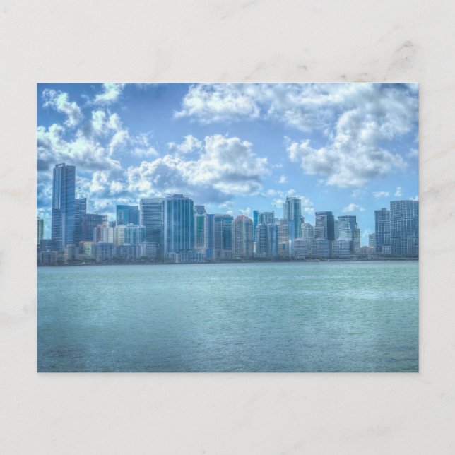 MIAMI FLORIDA CITYSCAPE SKYLINE POSTCARDS (Front)