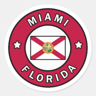 Miami Florida Classic Round Sticker