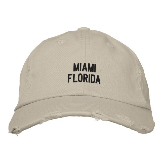 Miami, Florida Embroidered Hat (Front)
