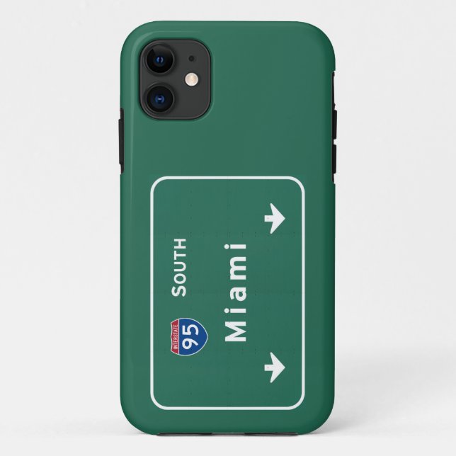 Miami Florida fl Interstate Highway Freeway : Case-Mate iPhone Case (Back)