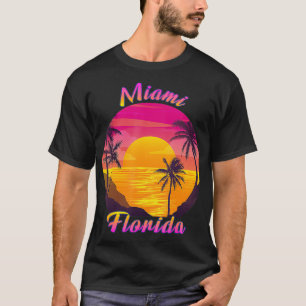Miami Florida FL Tropical Summer Vacation Souvenir T-Shirt