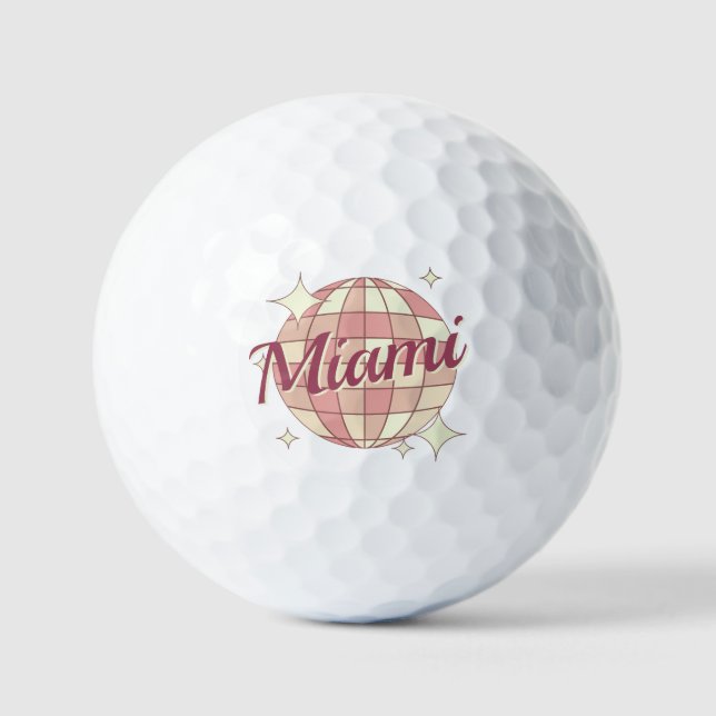 Miami Florida Golf ball golfball (Front)