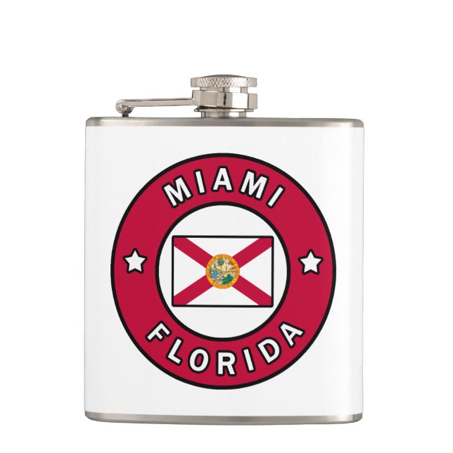 Miami Florida Hip Flask (Front)