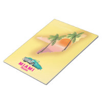 Miami Florida illustrated map poster
