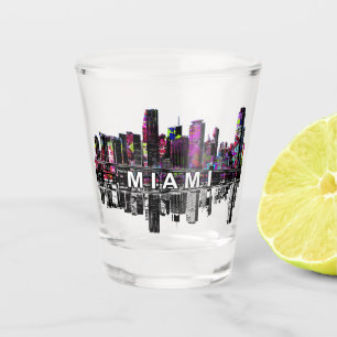 Miami, Florida in graffiti  Shot Glass