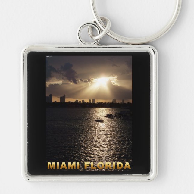 Miami, Florida Key Ring (Front)