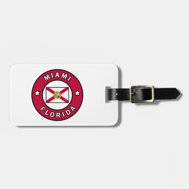 Miami Florida Luggage Tag (Front Horizontal)
