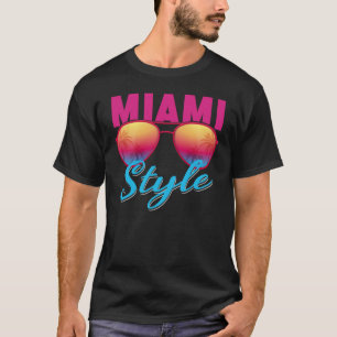 Miami Florida Miami Colourful Sunrise Sunglasses G T-Shirt