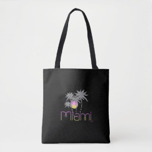 Miami, Florida, Palms, Grey, Cool Tote Bag