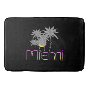 Miami, Florida Palms Modern Cool Bath Mat