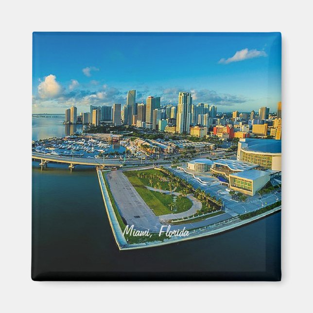 Miami, Florida, panoramic view, Magnet (Front)