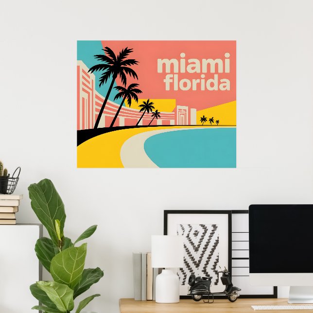 Miami Florida Poster (Home Office)