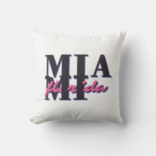 Miami Florida – Retro Bold Typography Graphic Cushion