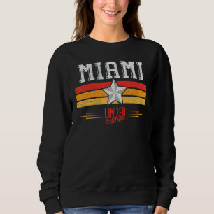 Miami Florida Retro Vintage Stripes Miami Gifts Mi Sweatshirt