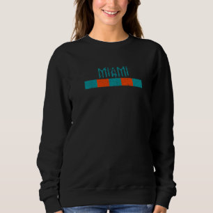 Miami Florida Retro Vintage Weathered Throwback  3 Sweatshirt