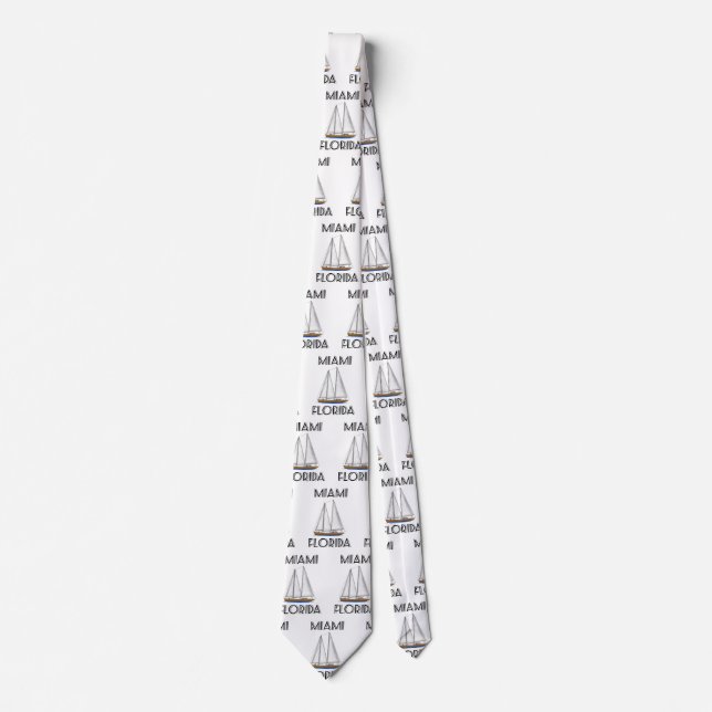 Miami Florida Sailing Tie (Front)
