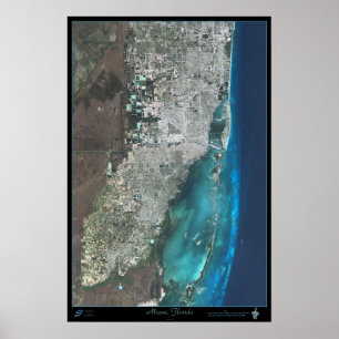 Miami, Florida satellite poster