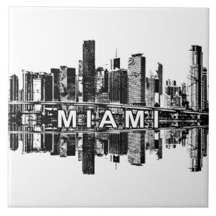 Miami, Florida skyline Ceramic Tile
