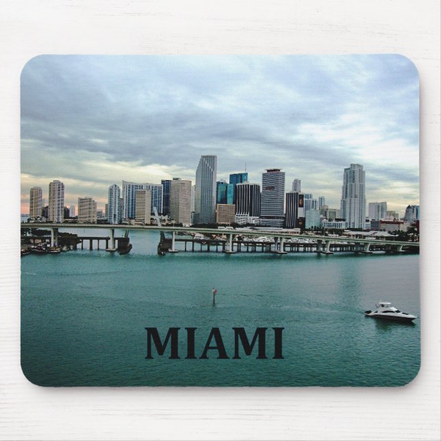 Miami Florida Skyline Mouse Pad (Front)