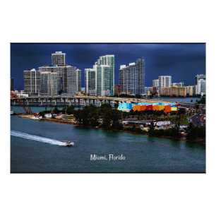 Miami, Florida skyline Poster