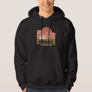 Miami Florida Skyline Retro Travel Graphic Design Hoodie