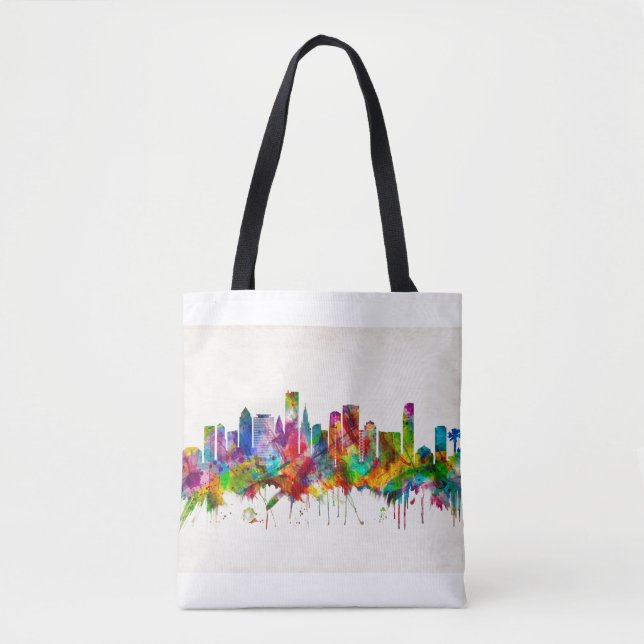 Miami Florida Skyline Tote Bag (Front)
