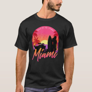 Miami Florida South Beach 70s Surf Surfing T-Shirt
