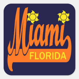 Miami, Florida Square Sticker