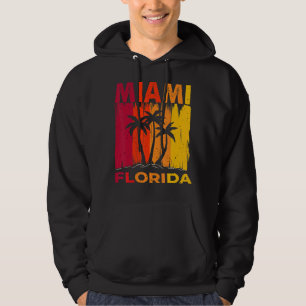 Miami Florida Sunset I Love Miami Beach Souvenir Hoodie