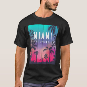 Miami Florida Sunset I Love Miami Beach Souvenir T-Shirt
