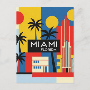 Miami Florida Travel Postcard