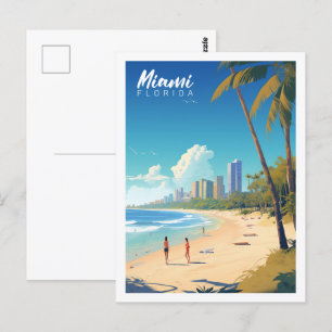 Miami Florida USA Famous Travel Place Postcard