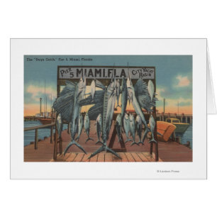 Miami, Florida - View of Pier 5 with Caught Fish